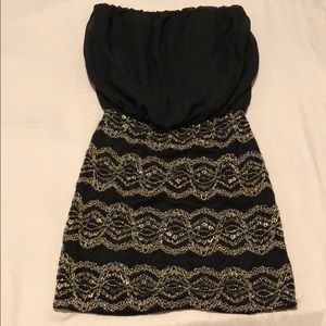 Papaya strapless mini dress